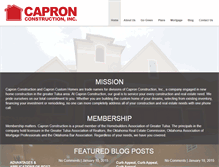 Tablet Screenshot of capronconstruction.com